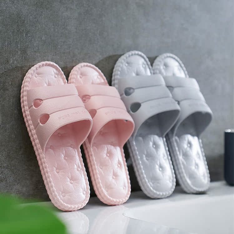 Far Harbor bathroom slippers female summer indoor non-slip thick bottom home couple bathing cold slippers male summer