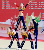 Professional customization of childrens competitive aerobics La La exercise out of the competition suit Public aerobics dance performance clothing
