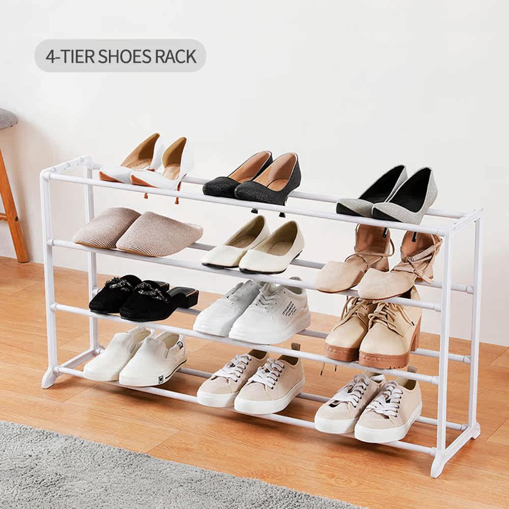 4 Tier Shoe Rack Shoes Organizer Standing Rack DIY Shoes Sto