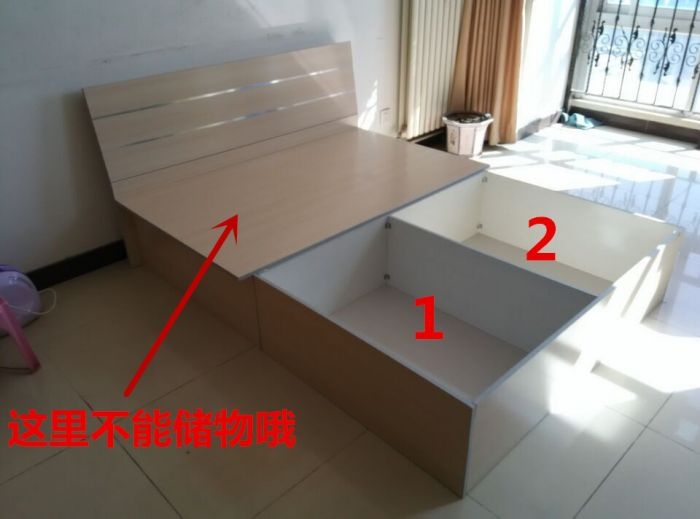 giường đặc biệt, giường lưu trữ hộp cao và thấp đôi ba giường lắp ráp giường ngủ giường nệm Simmons phong cách phòng ngủ cửa hàng - Giường giường sắt 1m2