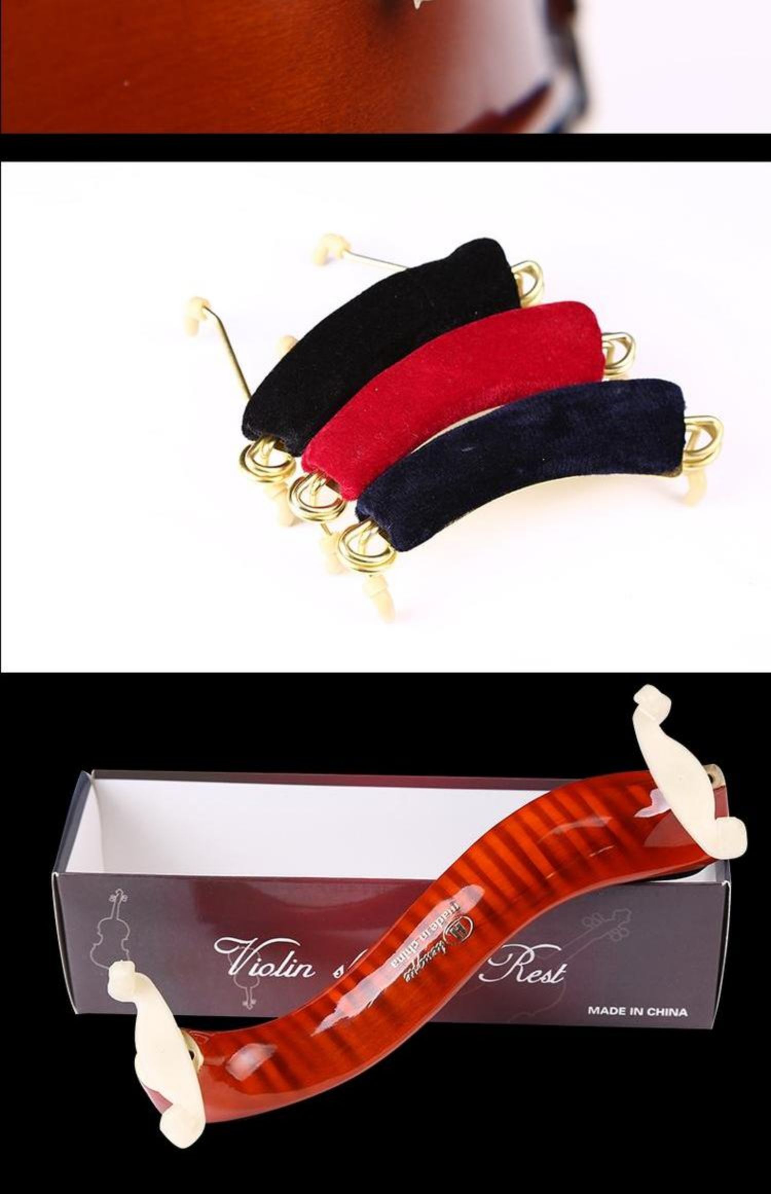 Tay cầm đàn violin có thể điều chỉnh phụ kiện bằng gỗ hỗ trợ vai 44 43 21 81 miếng đệm vai violin - Phụ kiện nhạc cụ dây guitar
