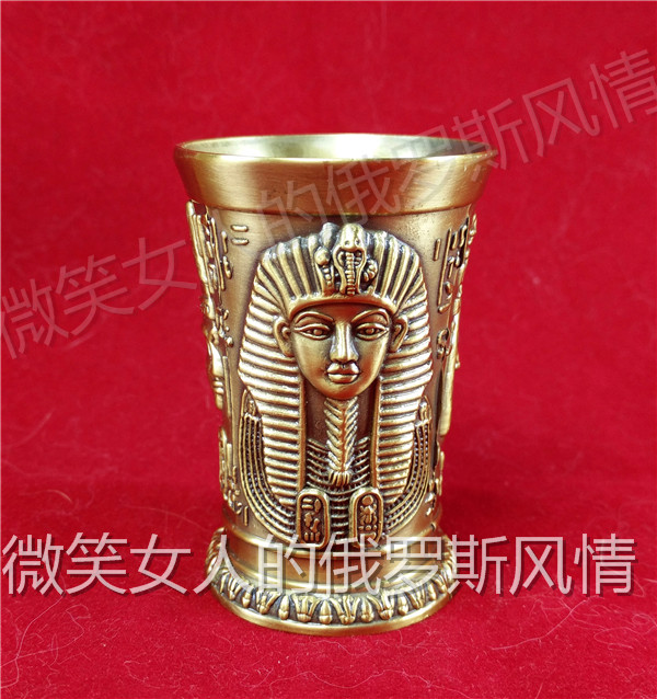 Special Russia RT-132 tin metal glass queen of Egypt 891AB green bronze capacity 8 money 40 ml