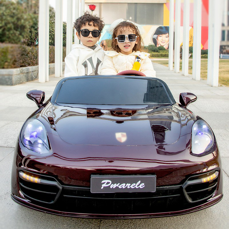 Extra-Large Panamera Children's Electric Car, Two-Seater Toy Car for Kids, Remote-Controlled Sports Car That Can Carry a Child