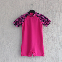 Small discount ▏ girl surf swimsuit one-piece zipper children flat corner swimming 2-4 years old sunscreen dress quick drying