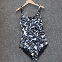 Small discount conservative swimwear casual one-piece swimsuit covering belly thin fixed chest pad hot spring quick-drying swimsuit