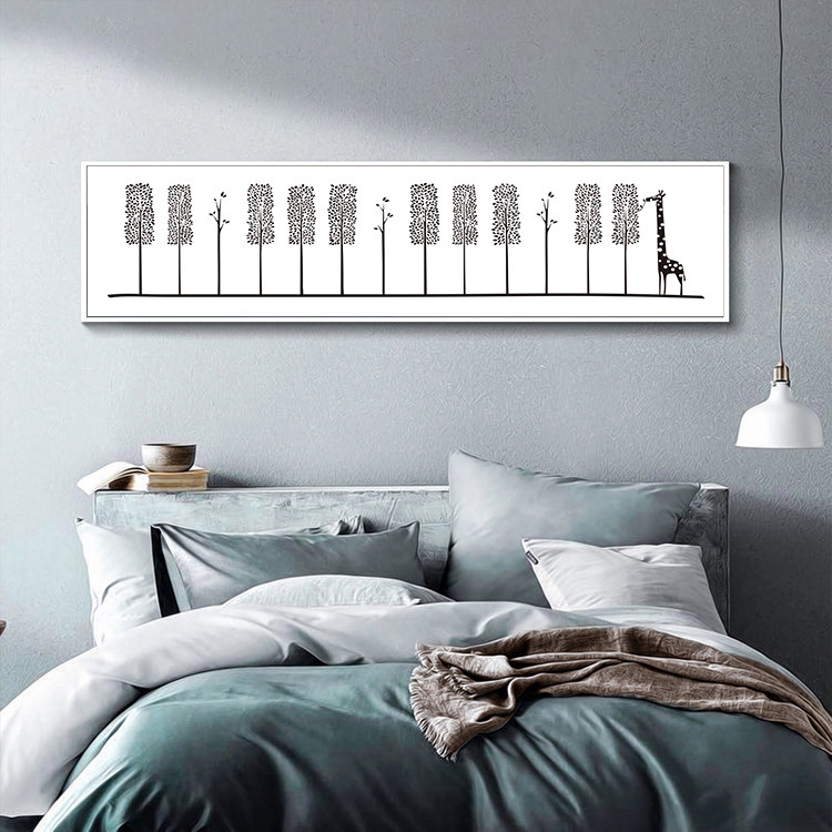 1967 Nordic style mural painting modern sofa wall hanging painting bedroom dining room sea decoration painting romantic warm wall painting