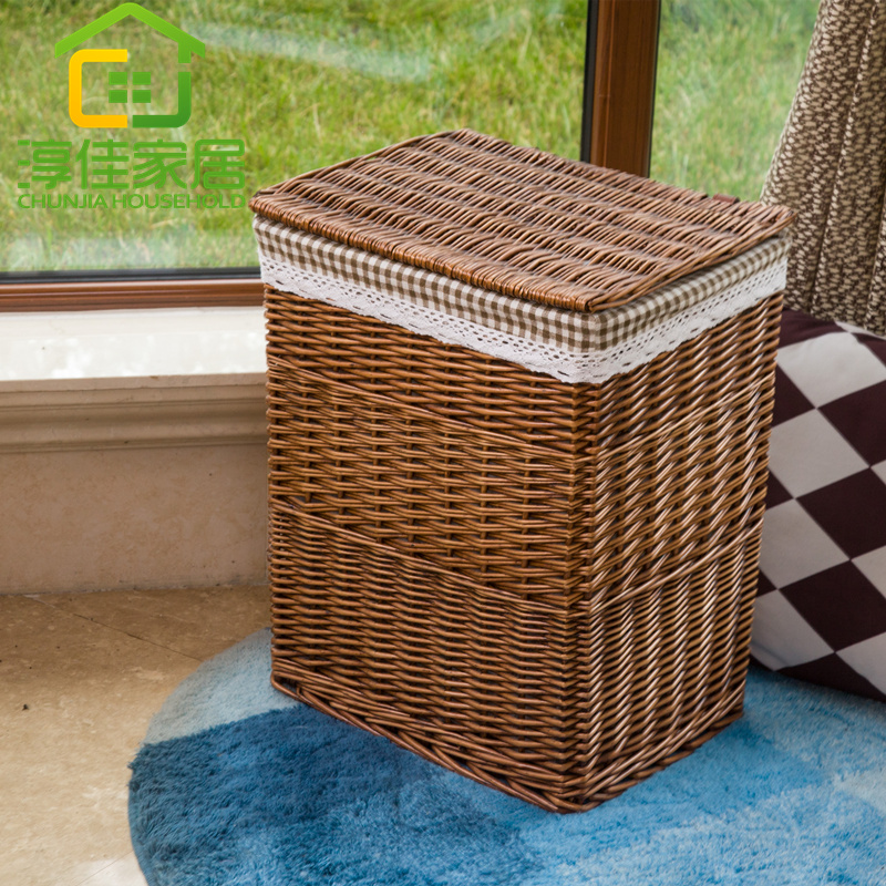(Daily Special) Storage Basket Dirty Clothes Basket Rattan Dirty Clothes Basket Dirty Clothes Storage Basket Chunjia Home Furnishing