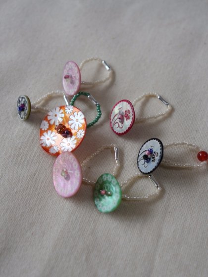Pupu Original Design Flower Natural Shell Ring Niche Handmade 다재다능한 달콤하고 아름다운 일본 거리 사진