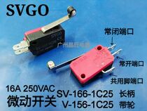 SVGO High Quality Micro Switch Travel Switch Limit Switch SV-166-1C25 16A V-156-1C25