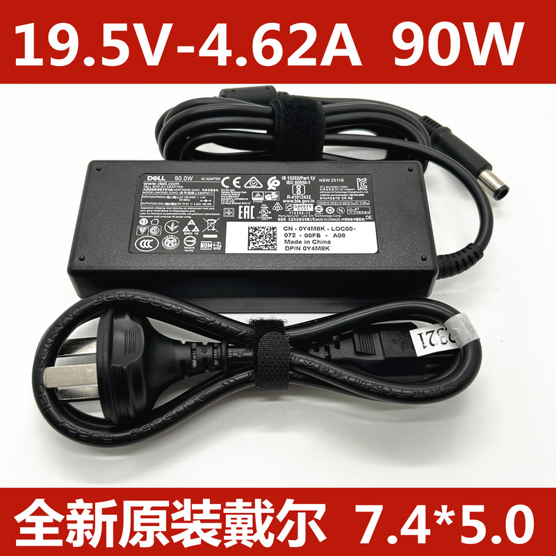 Original Dell N4010 N4030 E5470 E7270 19.5V4.62A Power Adapter 90W Charger