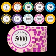 Chip Coin 14g Crown Clay Baccarat Texas Holdem Chips Coin Mahjong Poker Chips Coin Tùy chỉnh - Các lớp học Mạt chược / Cờ vua / giáo dục