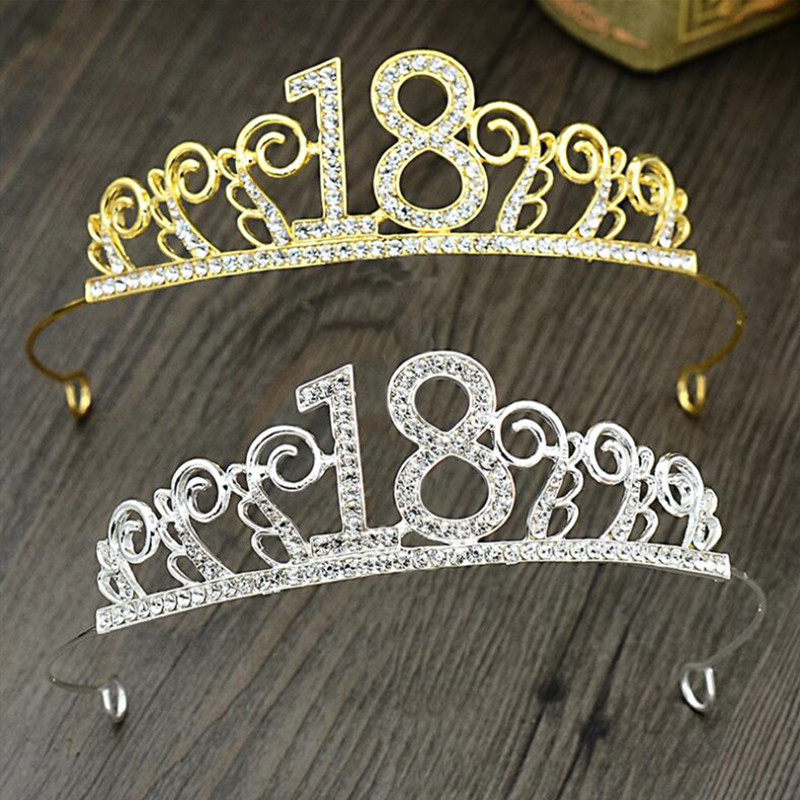 New cake decoration crown with pearl crown decoration birthday cake 18 year old Crown decoration crown
