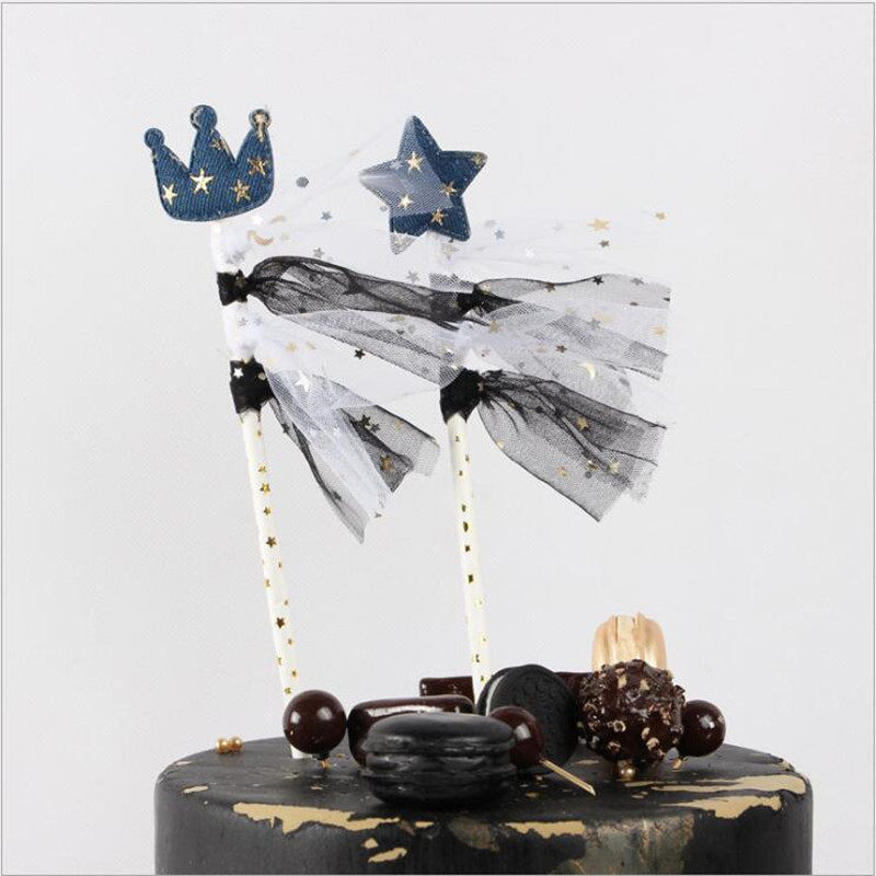 Cake decoration tassels flag flag star tassel crown tassel cake insert ornaments