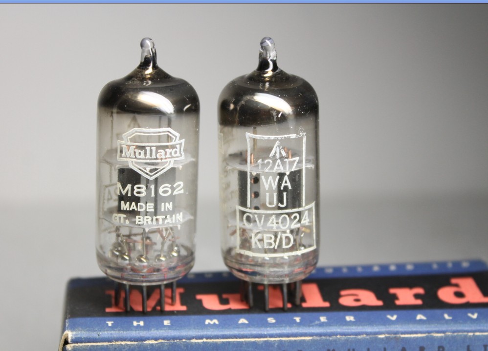 New British Shield M8162 ECC81 CV4024 12AT7 tube selected for crumpled glass