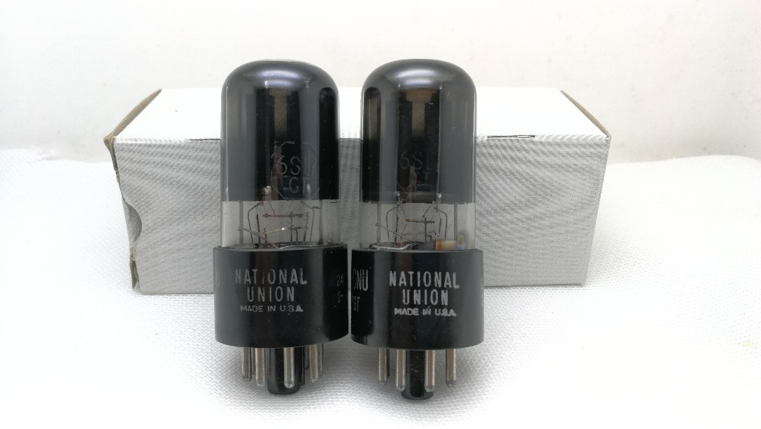 40's American NU 6SL7 6N9P 5691 ECC35 vacuum tube black carbon screen