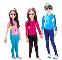 Childrens student swimsuit floating diving suit male and female child child big size full body one-piece sunscreen long sleeve diving waterproof mother