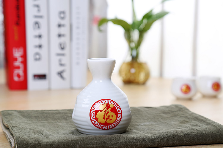 Chai rỗng một nửa bình gốm catty khách sạn bình đựng rượu vang sáng tạo rượu vang trắng nhỏ thủy tinh đặc biệt với nhiệt độ cao màu trắng tinh khiết - Rượu vang ly uống vang đỏ