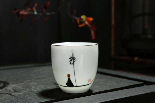 Ba ly nhỏ gốm vẽ tay ly rượu bia cốc cốc sáng tạo hộ gia đình ly rượu cốc cốc chủ cốc cốc tay - Rượu vang ly rượu vang