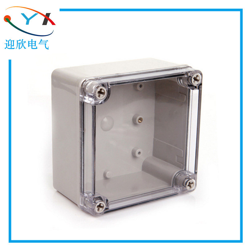 125*125*100 plastic waterproof junction box instrument shell transparent cover junction box PC waterproof box IP67