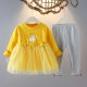 Girls Spring and Autumn Clothes 1 Female Baby Western Style Suit 0-4 Years Old Infant Children's Clothes Fashionable Spring Clothes Princess Two-piece Set