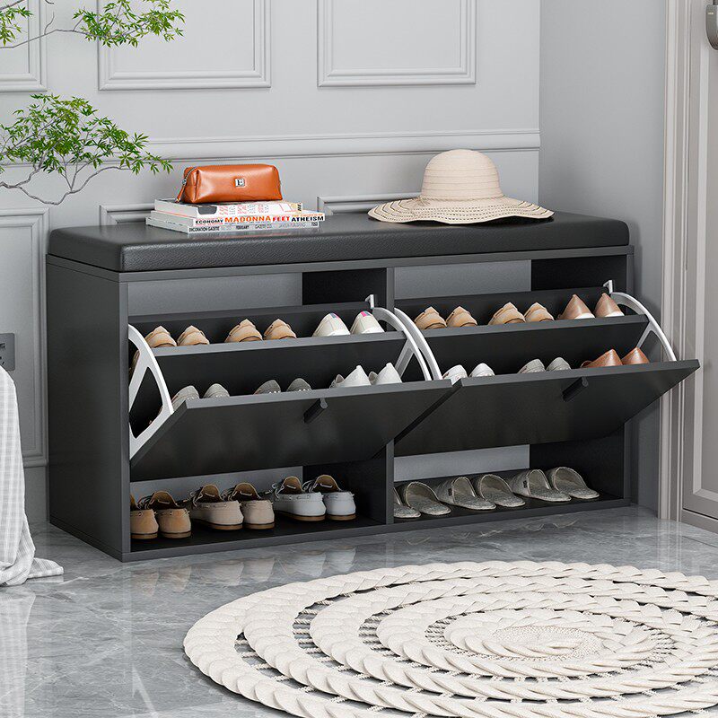 In-door swapped shoes stool Home doorway light lavish style shoes cabinet sitting stool with shoes long strip stool minimalist shoe rack