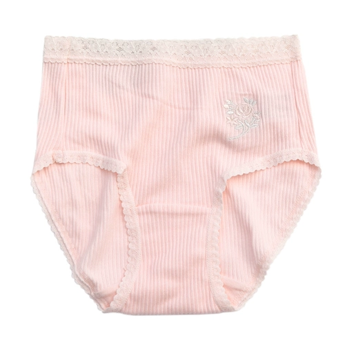 Японское свежее хлопковое нижнее белье, хлопковые осенние белые штаны, цветочный принт, высокая талия, большой размер