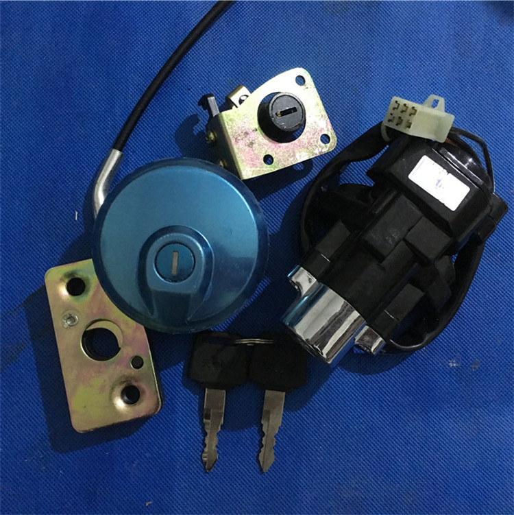 Suitable for Qianjiang Storm Prince Set Lock 150 Electric Door Lock Fuel Tank QJ150-3A-3B-18F-8 Full Car Lock