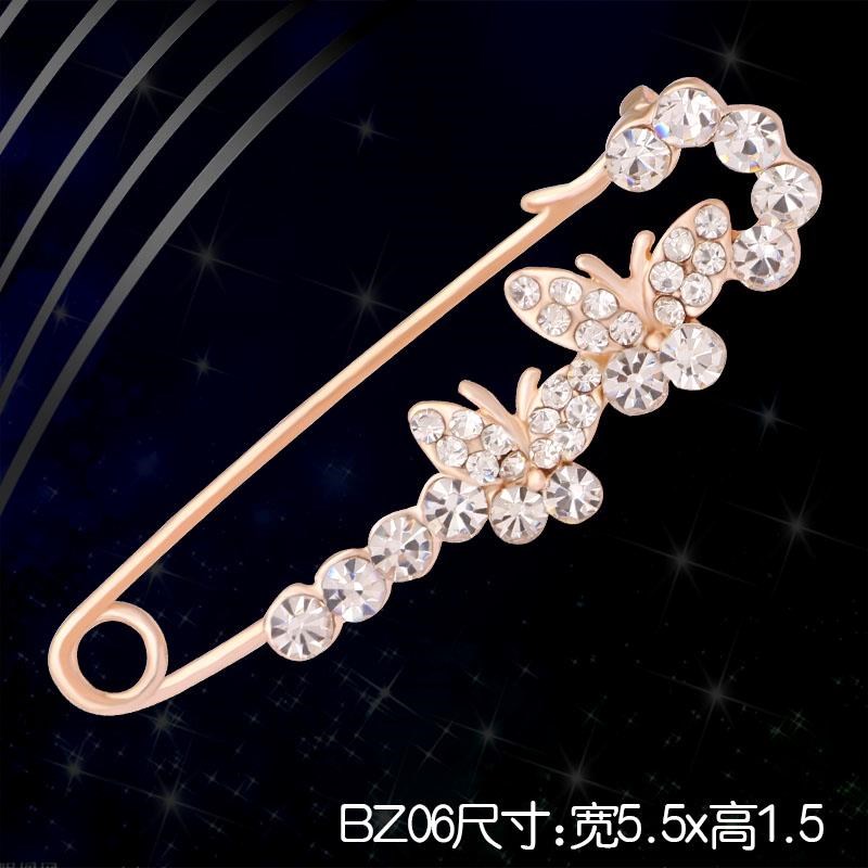 Big Bepin Crystal Wind Clothes Silk Scarves Creative Horse Chia Safety Atmospheric Ornaments Luxurious Women's Clothes Lock Pin