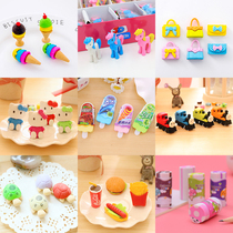 Creative stationery cartoon eraser pencil cartoon Cartoon Styling Rubber Elementary School Students Prizes Study Supplies Children Giveaway