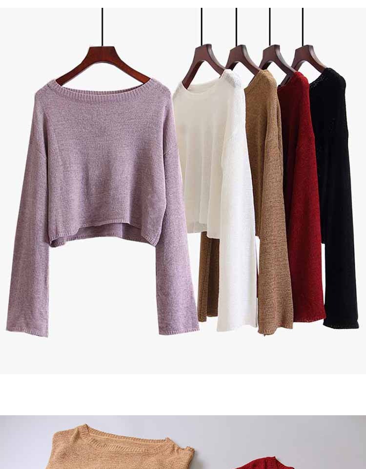 Áo len dệt kim mỏng phần tay dài mùa thu 2018 mới áo chic chic retro áo len gió nữ lỏng lẻo áo len nữ hàng hiệu