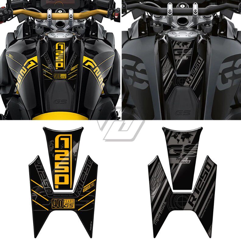 Suitable for BMWR1250GS LC2018-2020 3D fuel tank decals, fishbone stickers, crystal soft glue anti-collision strips