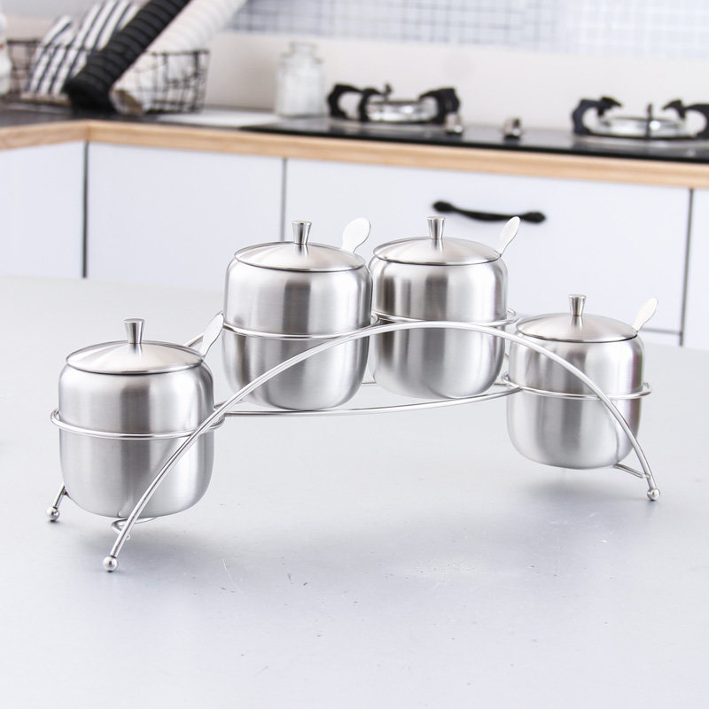 304 stainless steel seasoning jars kitchen seasoned with bottle sauce Seasoning Jar Condiment Jars for home