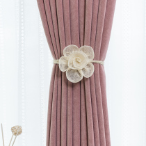 Cotton curtain tied with a pair of magnetic button handmade day simple curtain button accessories light luxury binding rope