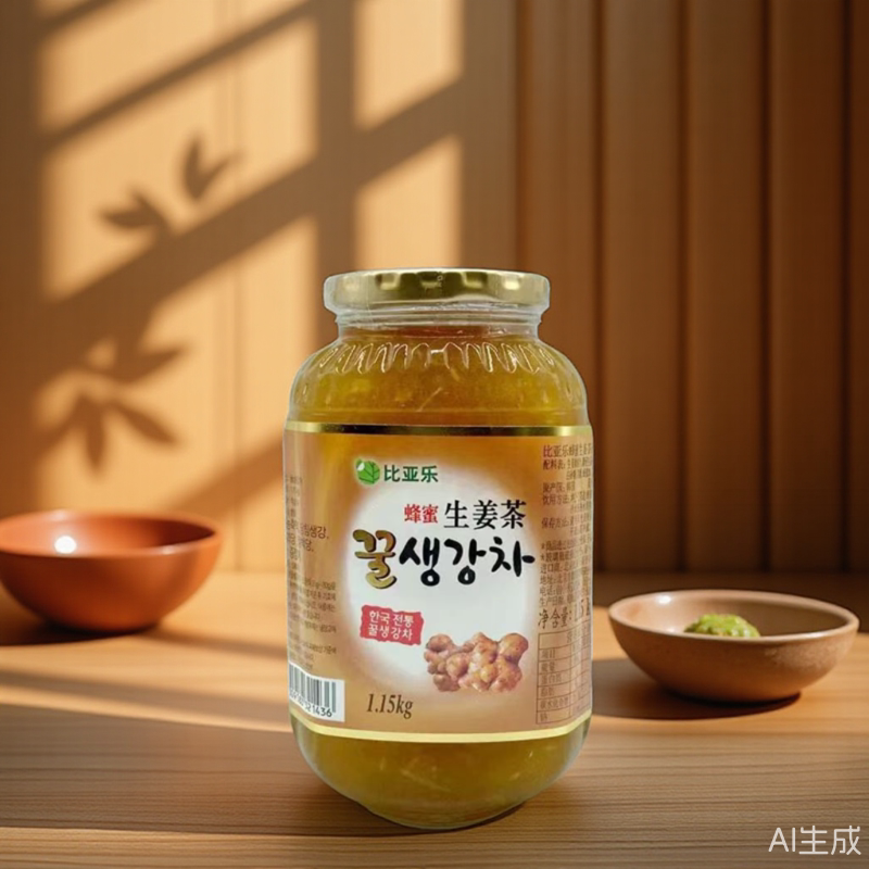 Korean Original Imported Biyale Honey Ginger Tea 1150g Ginger Paste Honey Fruit-Flavored Tea Hot Drink