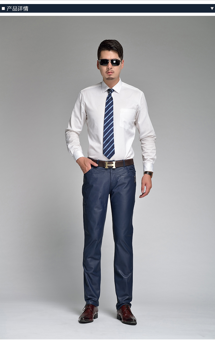 Pantalon cuir homme droit pour hiver - Ref 1491266 Image 16