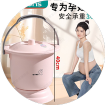 Pregnant womens spittoon home bedroom with cover womens urinal with high feet winter urine bucket adult bedpan toilet seat