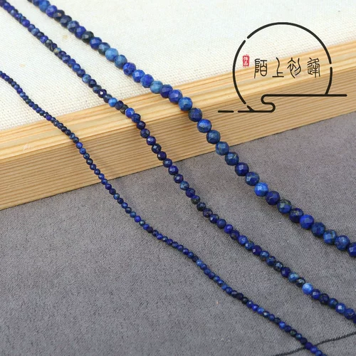 Материалы ручной работы «сделай сам», 2/3/4 мм, оптимизированные бусины из лазурита, твердая резка, футбольное лицо, свободные бусины из лазурита