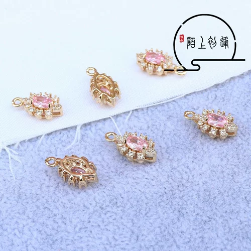 Аксессуар, стеклянные аксессуары, ретро золотые серьги, китайская шпилька ручной работы, DIY, микроинкрустация