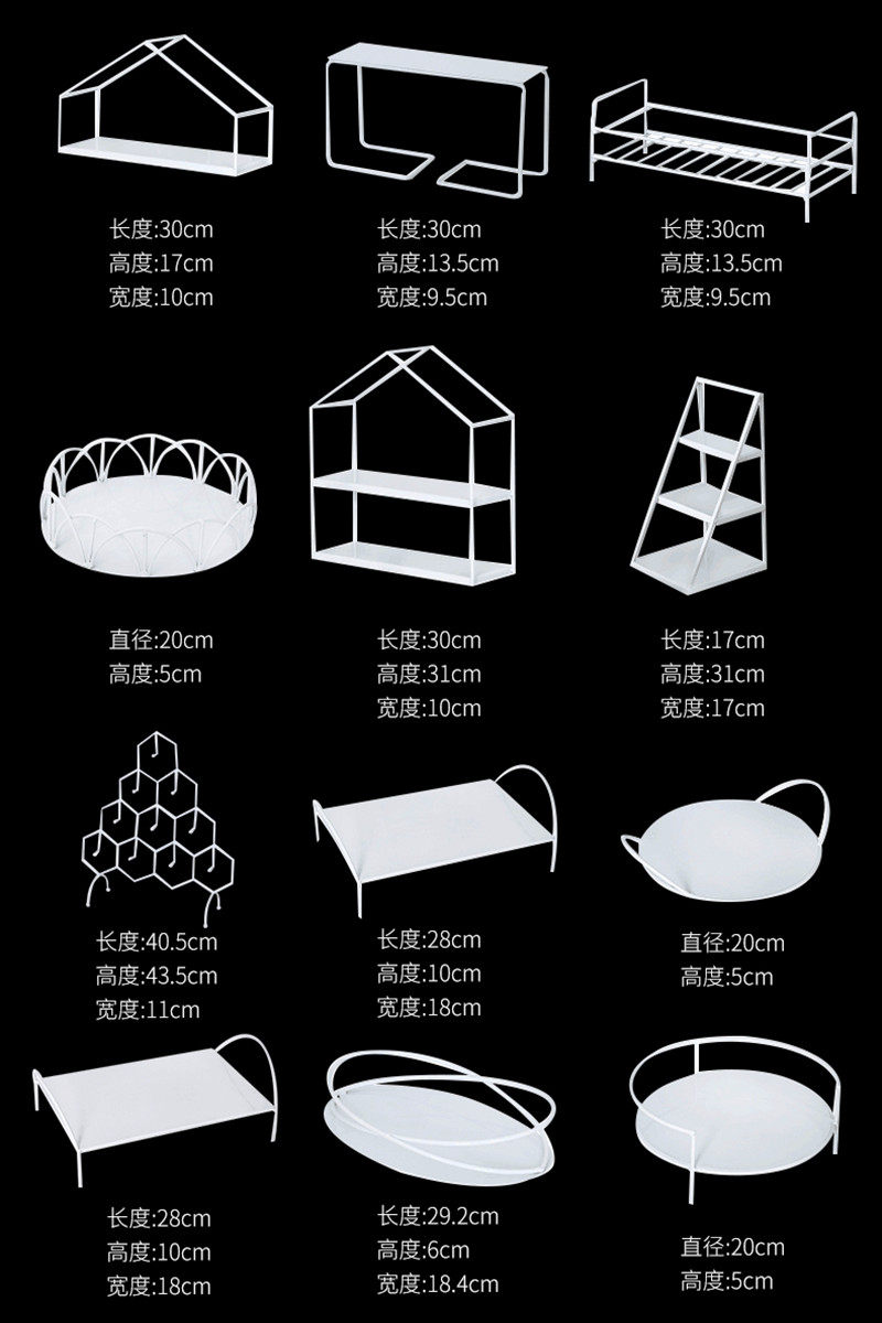 European wedding arrangement dessert tableware set afternoon tea pallet tray display frame tea break stand