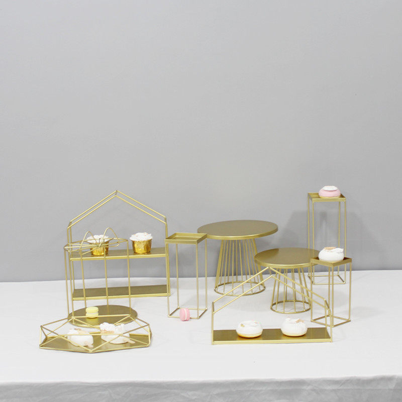 European Wedding Iron Cake Stand Cake Dessert Pastry Fruit Display Tray Refreshment Tray Dessert Tray Dessert Tray