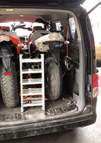  Three-folding aluminum alloy motorcycle loading springboard slope board smaller volume