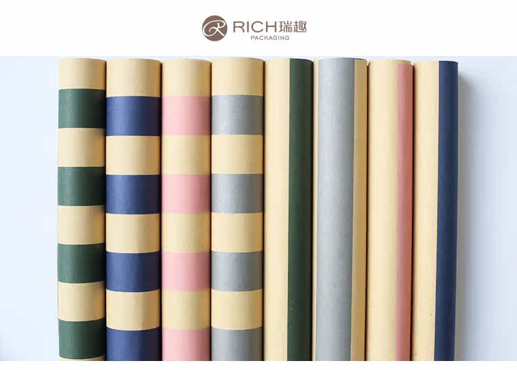 Ruiqu's new horizontal and vertical printed kraft paper for flower shops, bouquets, fresh flowers, packaging materials, and floral tools detail image 3