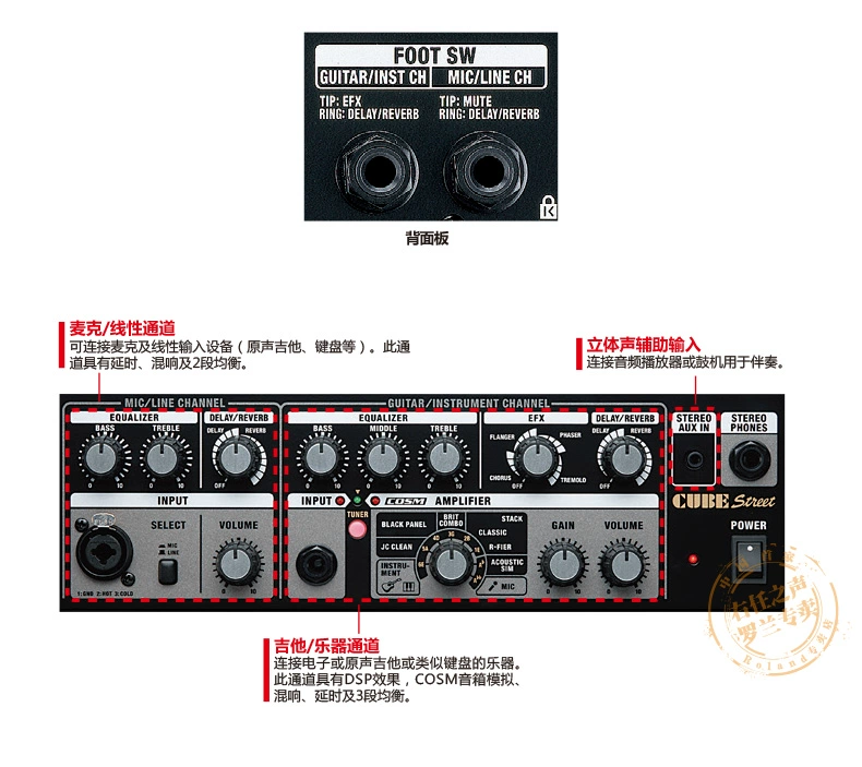 Roland Roland CUBE-STREET guitar điện hộp đàn piano điện âm thanh loa guitar - Loa loa