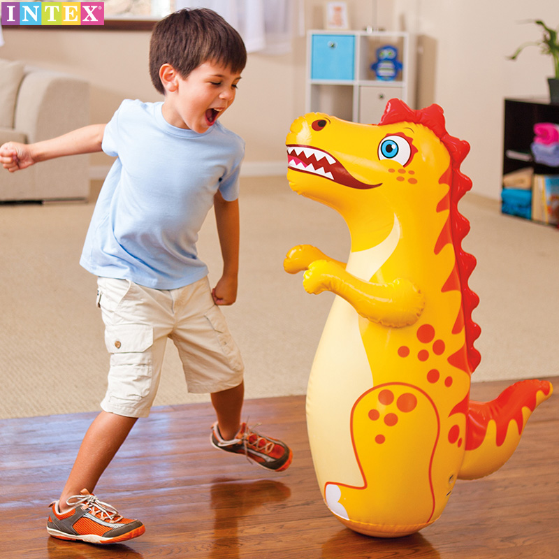 INTEX inflatable tumbler appeasement puzzle toy baby size small children Boy Dinosaur Boxing Exercise Early Education