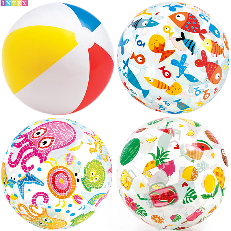 INTEX inflatable beach ball Children's water play water polo swimming pool toy Early education baby children volleyball equipment