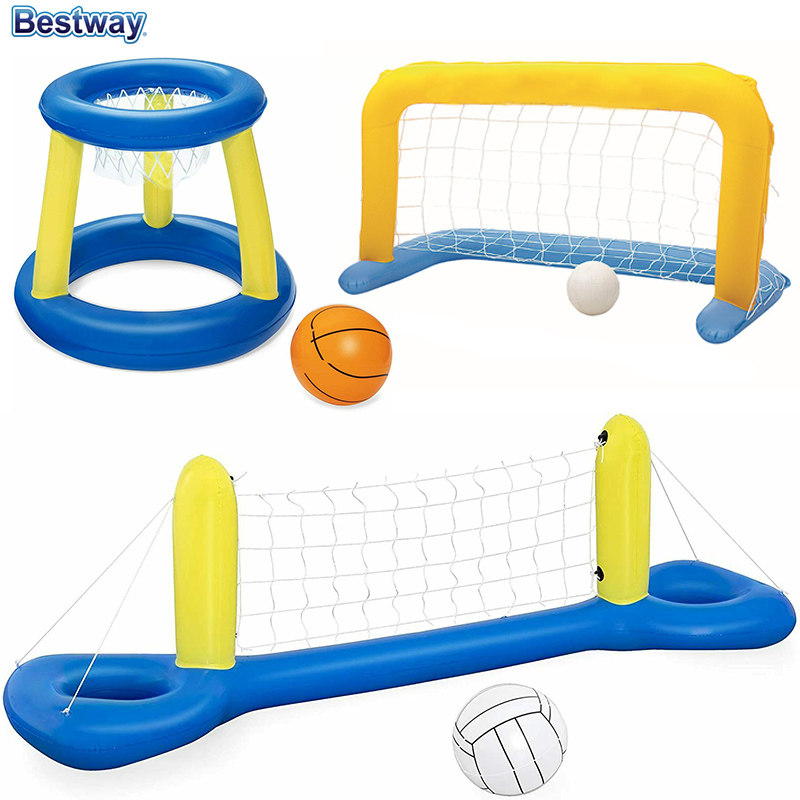 Swimming pool inflatable toy basketball volleyball goal props water polo sports adult children's water game training aids
