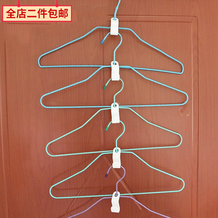 Japan KM clothes hangers connected hangers hook containing connection buckle clothes hanger tandem S hook 5