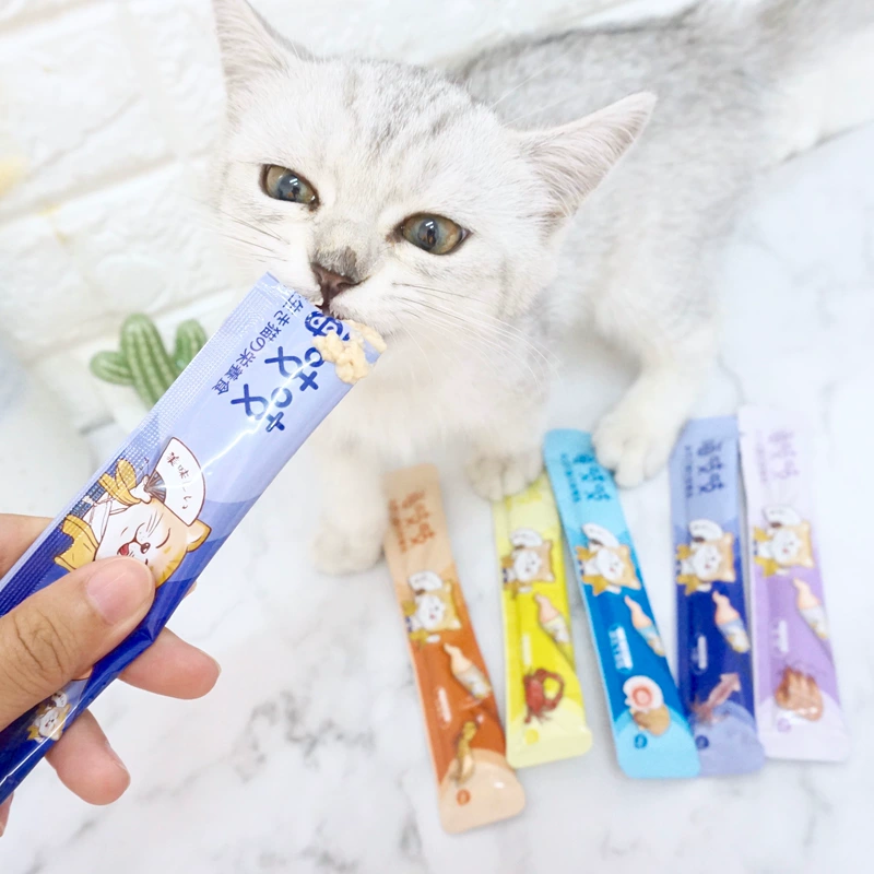 Thú cưng ngớ ngẩn biển kêu mèo dải dải dinh dưỡng vào mèo con chọn miệng mèo ăn nhẹ thức ăn ướt 60 miễn phí vận chuyển - Đồ ăn nhẹ cho mèo
