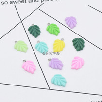 DIY jewelry accessories Resin simulation leaf leaf leaf patch with sheeps eye nail pendant earrings keychain