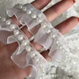 Белая сумка для обуви из жемчуга, аксессуар для волос, аксессуары, 2.5см, кружевное платье